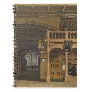 Binnenkant van de bibliotheek van Bodleian, afbeel Notitieboek