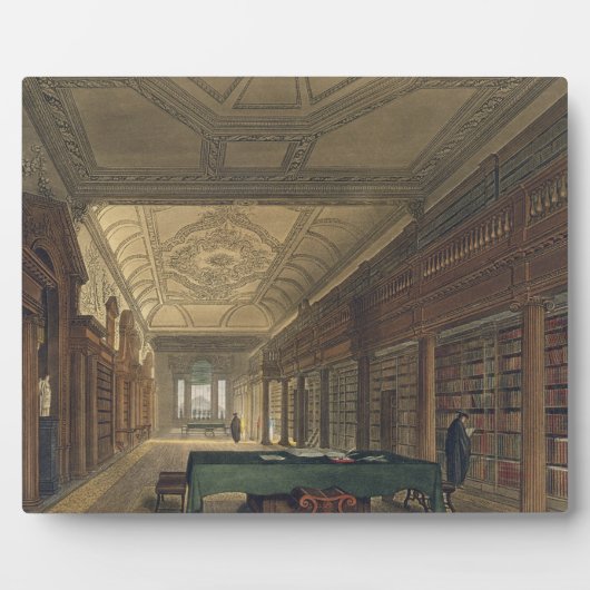 Binnenkant van de bibliotheek van de Christelijke  Fotoplaat (Voorkant)