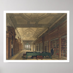 Binnenkant van de bibliotheek van de Christelijke Poster