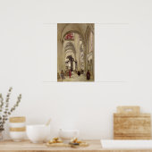 Binnenkant van de kathedraal van St. Etienne, Sens Poster (Keuken)