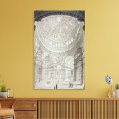 Binnenkant van de kathedraal van St.Paul, 1817 Canvas Afdruk (Insitu (Woonkamer))