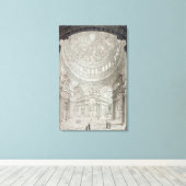 Binnenkant van de kathedraal van St.Paul, 1817 Canvas Afdruk (Insitu (Houten vloer))