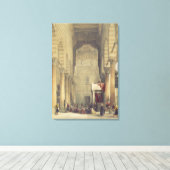 Binnenkant van de moskee van de metwalys in Caïro, Canvas Afdruk (Insitu (Houten vloer))