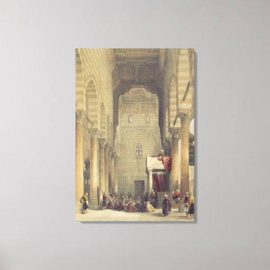 Binnenkant van de moskee van de metwalys in Caïro, Canvas Afdruk (Voorkant)