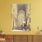 Binnenkant van de moskee van de metwalys in Caïro, Canvas Afdruk (Insitu (Woonkamer))