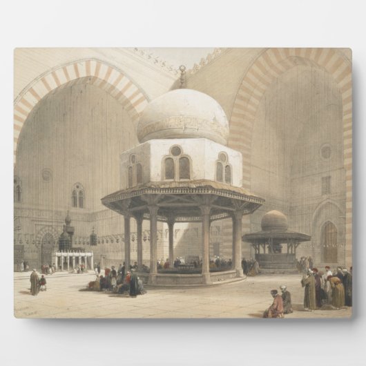Binnenkant van de moskee van de Sultan El Ghoree,  Fotoplaat (Voorkant)