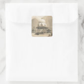 Binnenkant van de moskee van de Sultan El Ghoree, Vierkante Sticker (Tas)