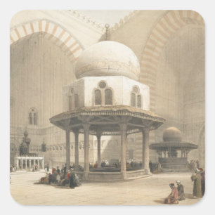 Binnenkant van de moskee van de Sultan El Ghoree, Vierkante Sticker