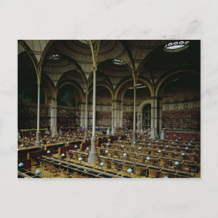 Binnenkant van de "Salle des Imprimes", 1868 Briefkaart