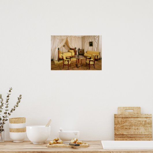 Binnenkant van de slaapkamer van Napoleon I 1800-0 Poster (Keuken)
