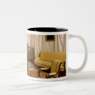 Binnenkant van de slaapkamer van Napoleon I 1800-0 Tweekleurige Koffiemok