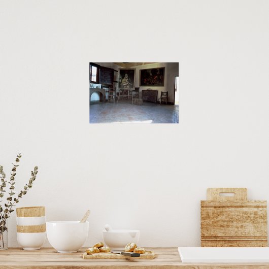 Binnenkant van de studio El Greco Poster (Keuken)