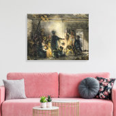 Binnenkant van een kolenmijnenhoed canvas afdruk (Insitu (Woonkamer))