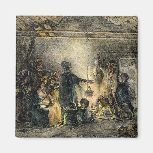 Binnenkant van een kolenmijnenhoed magneet (Voorkant)