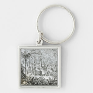 Binnenkant van een oerbos in de Amazones Sleutelhanger