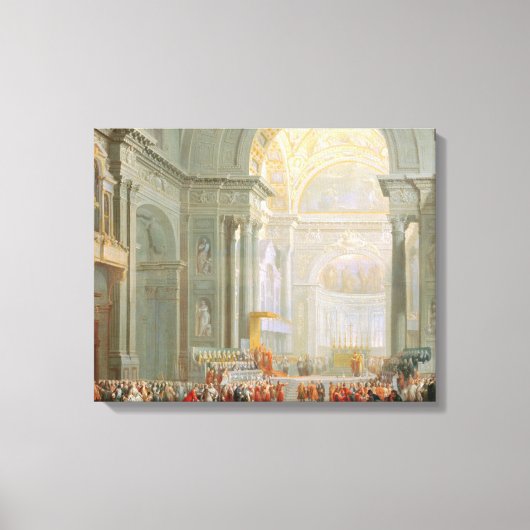 Binnenkant van een St. Peter's, Rome Canvas Afdruk (Voorkant)