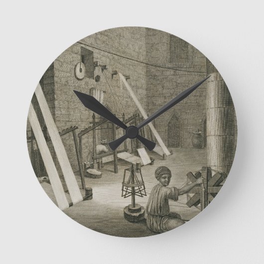 Binnenkant van een Weaver-workshop, van Volume II  Ronde Klok (Voorkant)