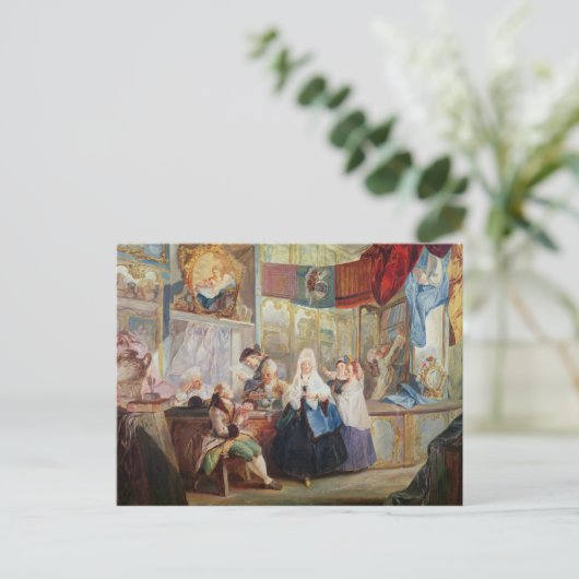 Binnenkant van een winkel briefkaart (Staand voorkant)