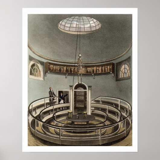 Binnenkant van het anatomietheater in Cambridge, v Poster (Voorkant)