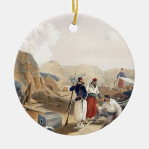 Binnenkant van het Mamelon Vert, bord van 'The Sea Keramisch Ornament
