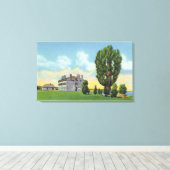 Binnenkant van Jesuit Chapel in het Oude Franse Ca Canvas Afdruk (Insitu (Houten vloer))