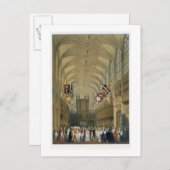 Binnenkant van St. George's Chapel, 1838 (kleurenl Briefkaart (Voorkant / Achterkant)