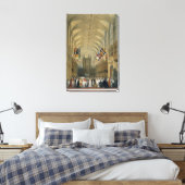Binnenkant van St. George's Chapel, 1838 (kleurenl Canvas Afdruk (Insitu (Slaapkamer))