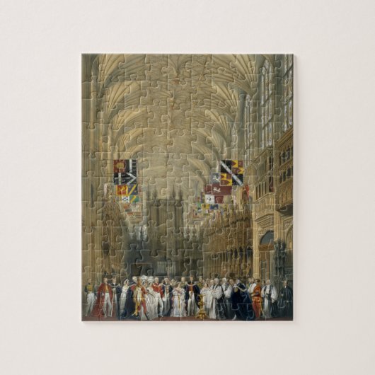 Binnenkant van St. George's Chapel, 1838 (kleurenl Legpuzzel (Verticaal)