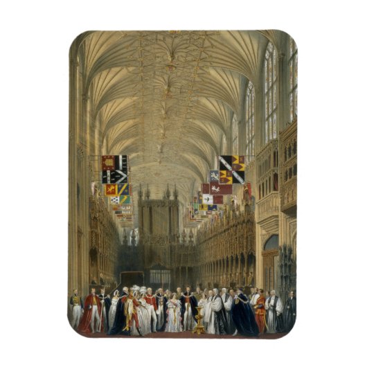 Binnenkant van St. George's Chapel, 1838 (kleurenl Magneet (Verticaal)