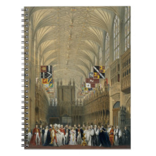 Binnenkant van St. George's Chapel, 1838 (kleurenl Notitieboek