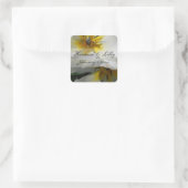 Binnenkant White Lilies Personalized Wedding Vierkante Sticker (Tas)