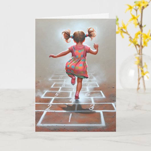 Binnenkind Verjaardag Kaart (Gele Bloem)