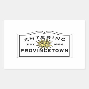 Binnenkomen van Provincetown Massachusetts Town Si Rechthoekige Sticker