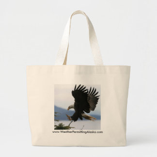 Binnenkomen voor landing,... grote tote bag