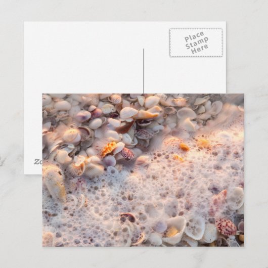 Binnenkomend Surf en zeeschelpen op het eiland San Briefkaart (Voorkant / Achterkant)