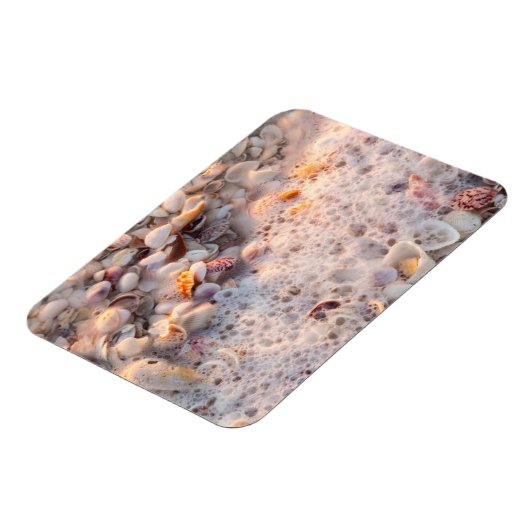 Binnenkomend Surf en zeeschelpen op het eiland San Magneet (Linkerzijde)