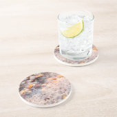 Binnenkomend Surf en zeeschelpen op het eiland San Zandsteen Onderzetter (Zijkant)