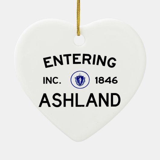 Binnenkomst Ashland Keramisch Ornament (Achterkant)