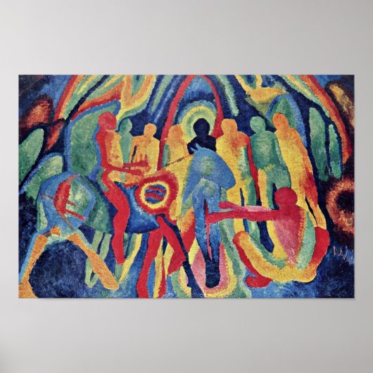 binnenkomst in Jeruzalem door Morgner Wilhelm Poster (Voorkant)