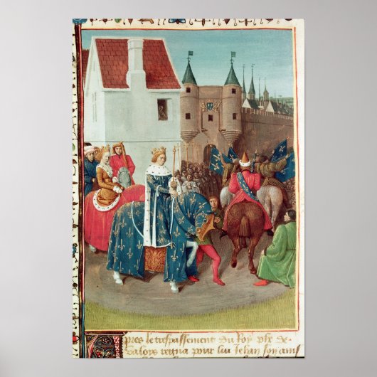 Binnenkomst in Parijs van koning Jean II Le Bon Poster (Voorkant)
