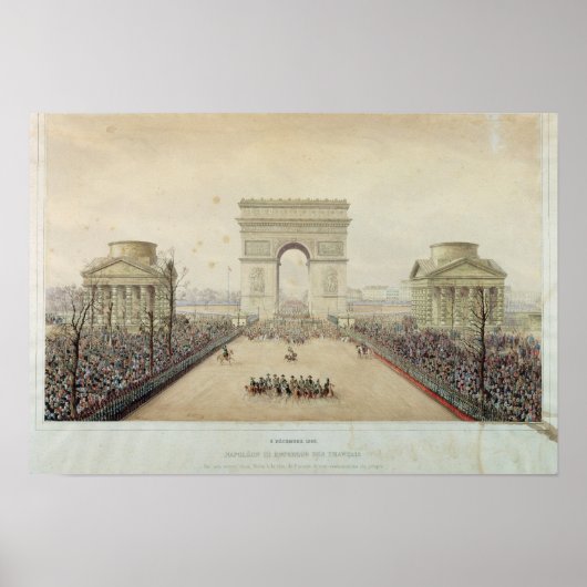 Binnenkomst Napoleon III in Parijs Poster (Voorkant)