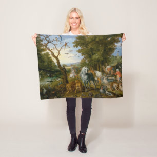 Binnenkomst van de dieren in de ark van Noah (Brue Fleece Deken