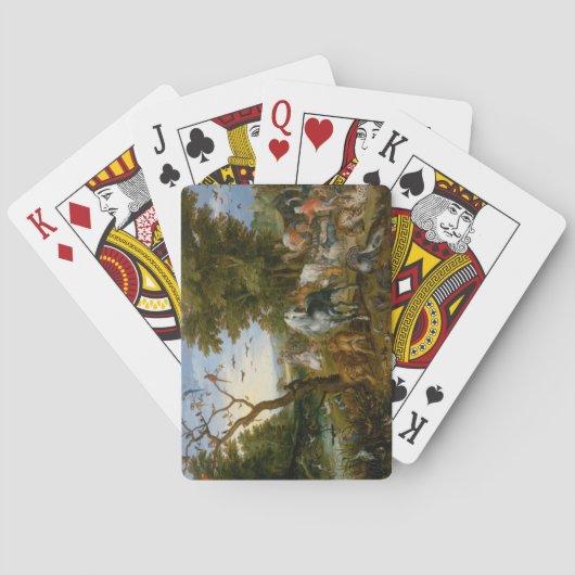 Binnenkomst van de dieren in de ark van Noah (Brue Pokerkaarten (Achterkant)