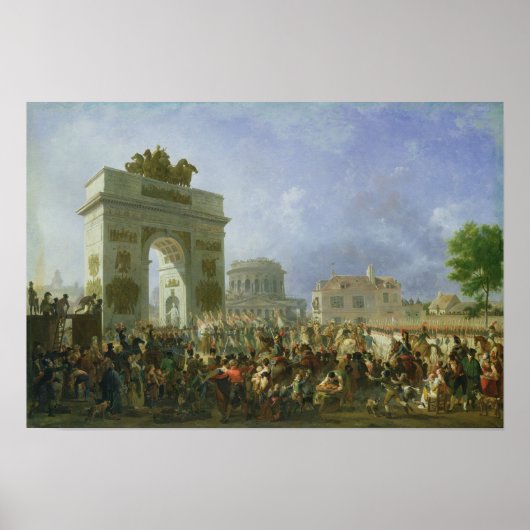 Binnenkomst van de Imperial Guard in Parijs Poster (Voorkant)