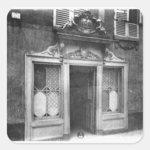 Binnenkomst van een bordeel in Parijs Vierkante Sticker