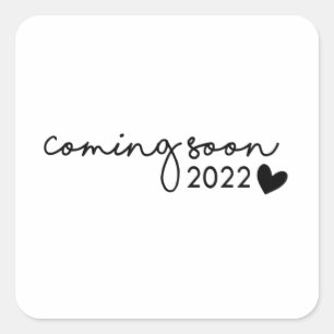 Binnenkort 2022 vierkante sticker
