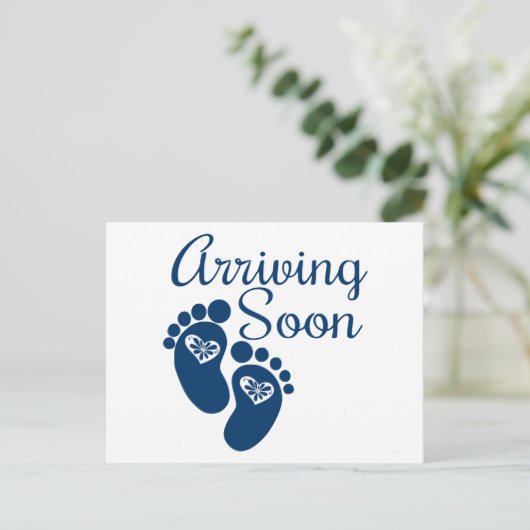 Binnenkort aankomen briefkaart (Staand voorkant)