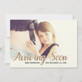Binnenkort aankomen Zwangerschap Foto Aankondiging (Voorkant)