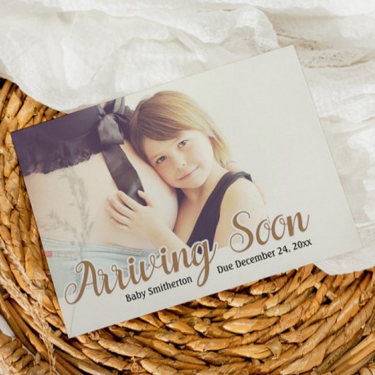 Binnenkort aankomen Zwangerschap Foto Aankondiging