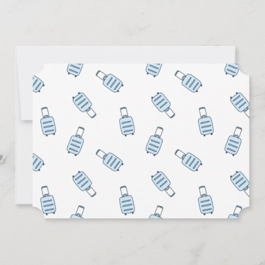 Binnenkort arriveren: Airplane Baby shower Invitat Kaart (Achterkant)